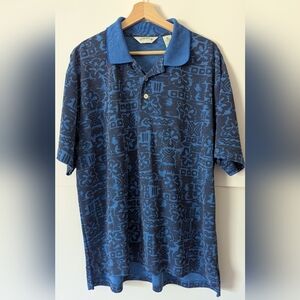 Orvis XL Tencel Blend Polo Shirt  Hawaiian Print Men's